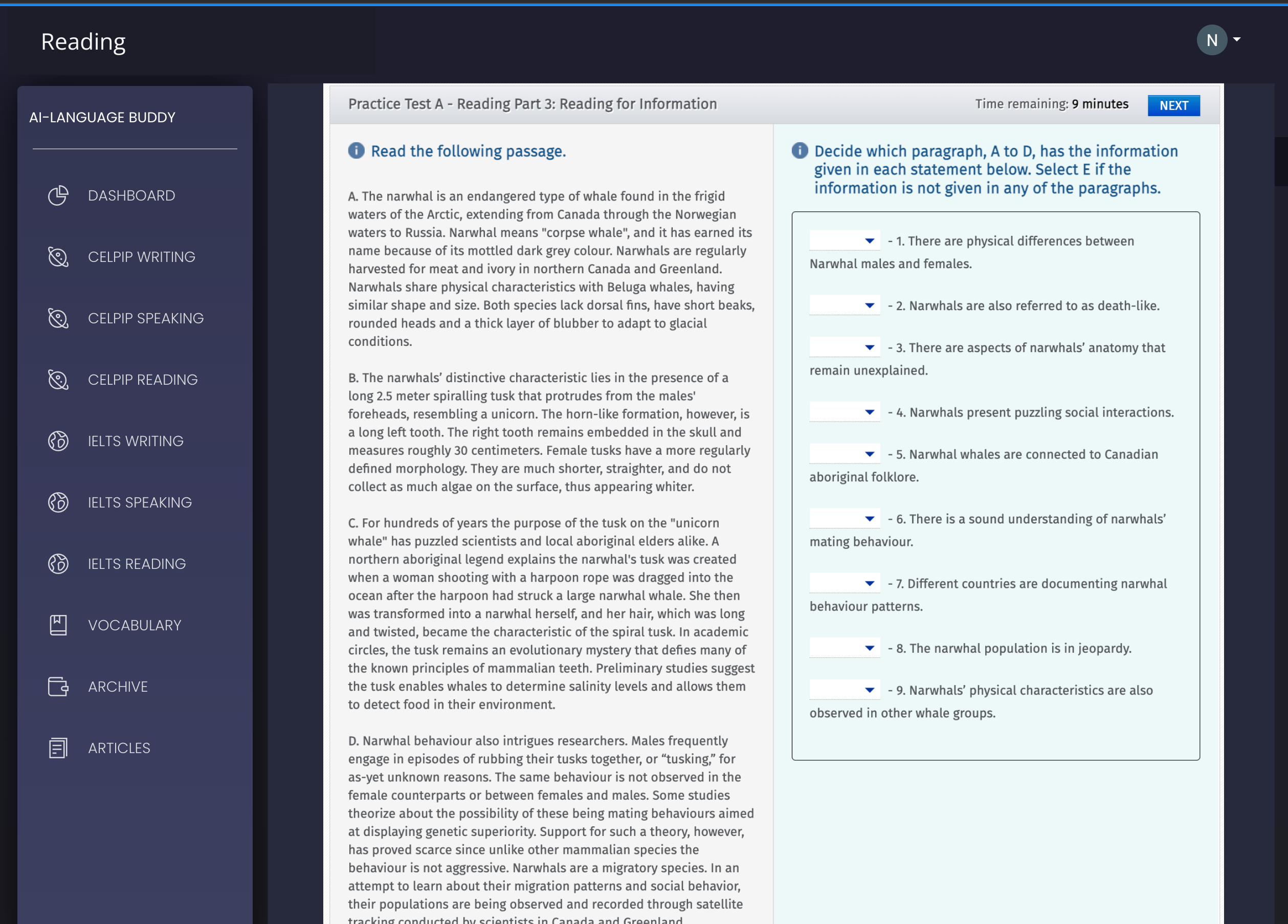 Reading Mock Simulation